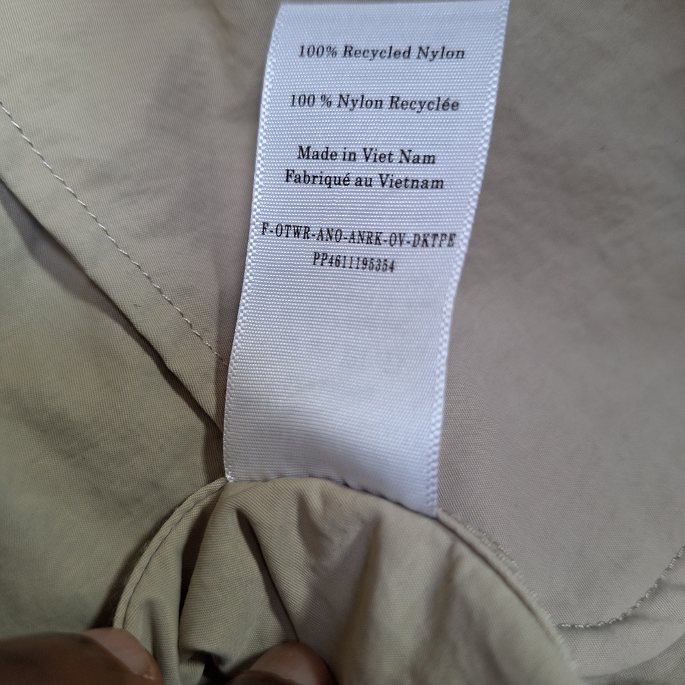 Everlane The Mac Coat Women Tan Khaki Snap Front Trench Long Jacket Size Medium - Picture 6 of 9